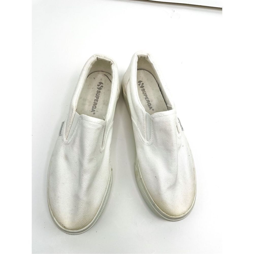 Superga Slip-On White Shoes Size 7.5